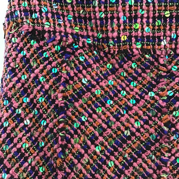 WD.NY Dark pink/ purple multicoloured tweed textured skirt size 4 - Picture 3 of 10